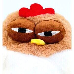 Grumpy Chicken Plush Crossbody Bag Funny Novelty Purse Kawaii Derpy Bird 8"